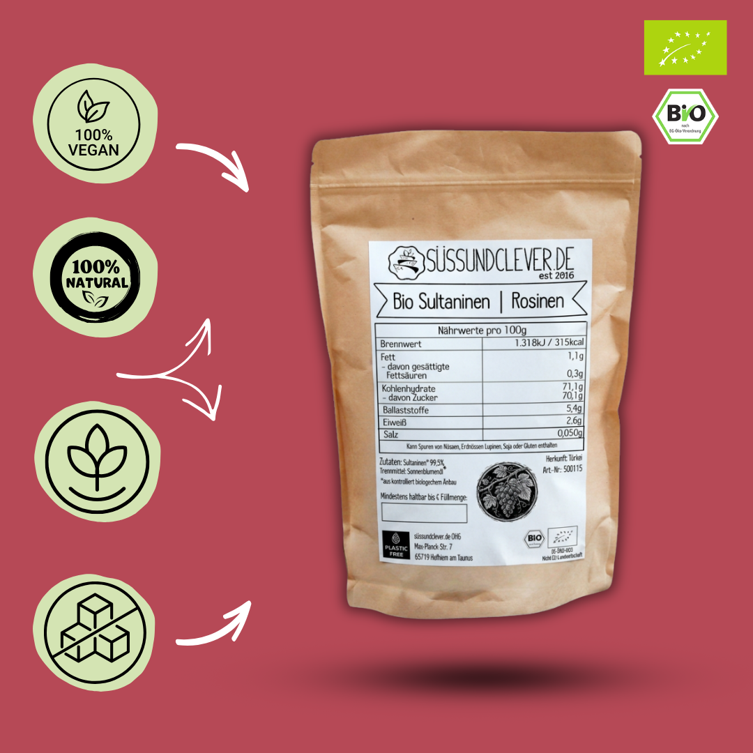 Bio Sultaninen | Rosinen | Sultanas | fruchtig-süß