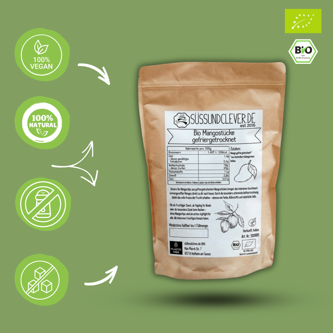 Bio Mangochips | Mangostücke | gefriergetrocknet