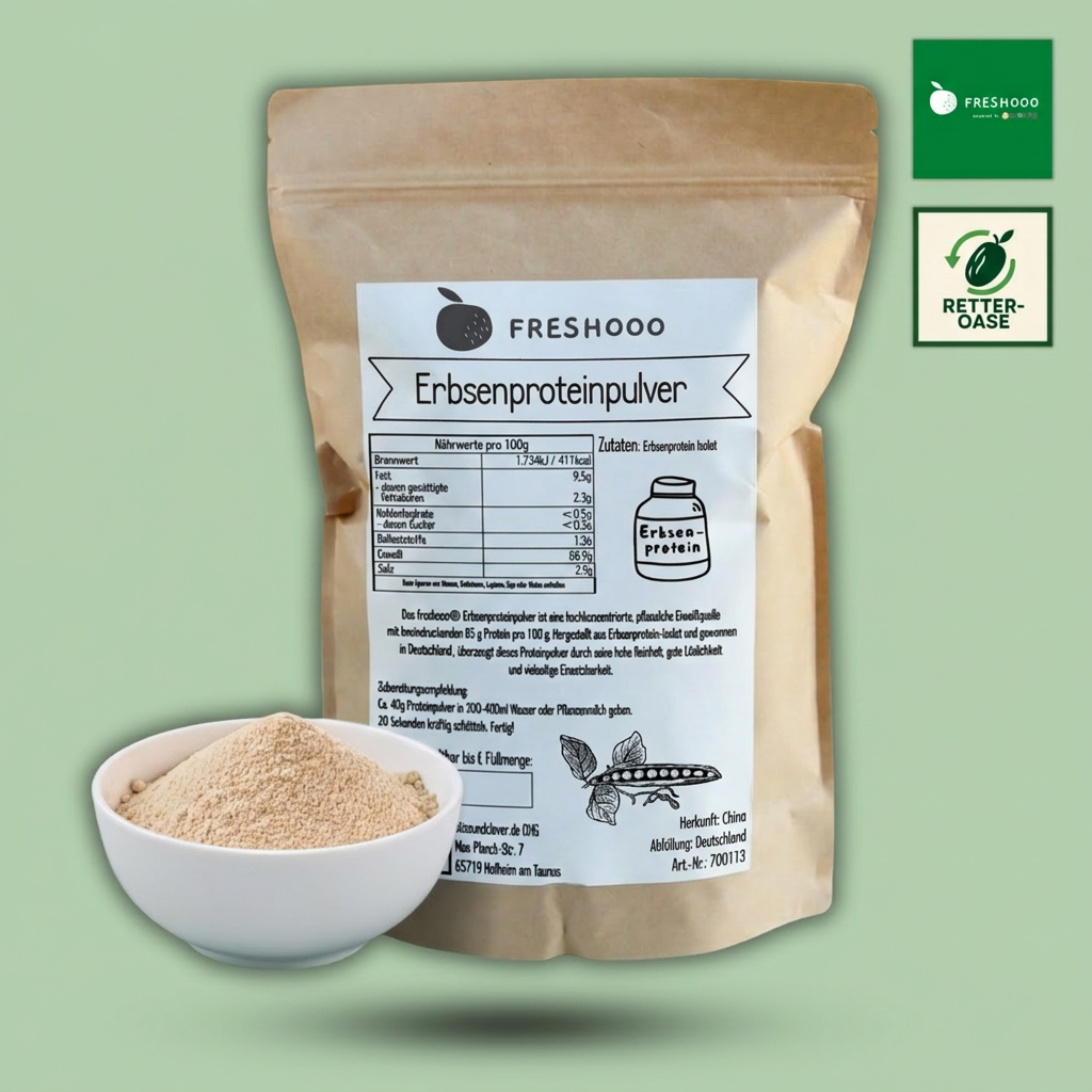 freshooo® Erbsenproteinpulver | 85g Protein