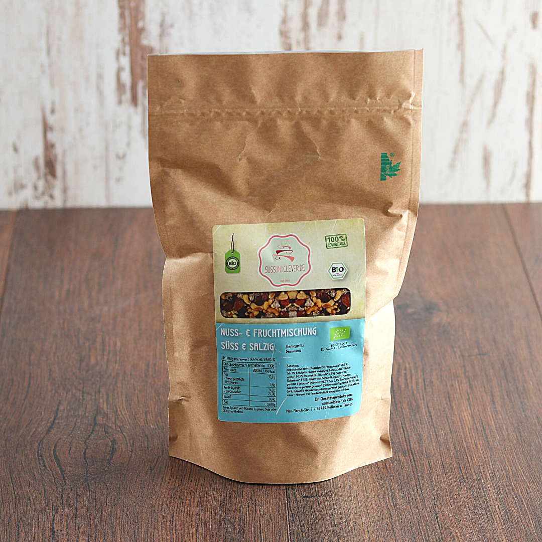 Bio Studentenfutter | "Couch-Crunch" | mit Erdnüssen, Cashews & Macadamia