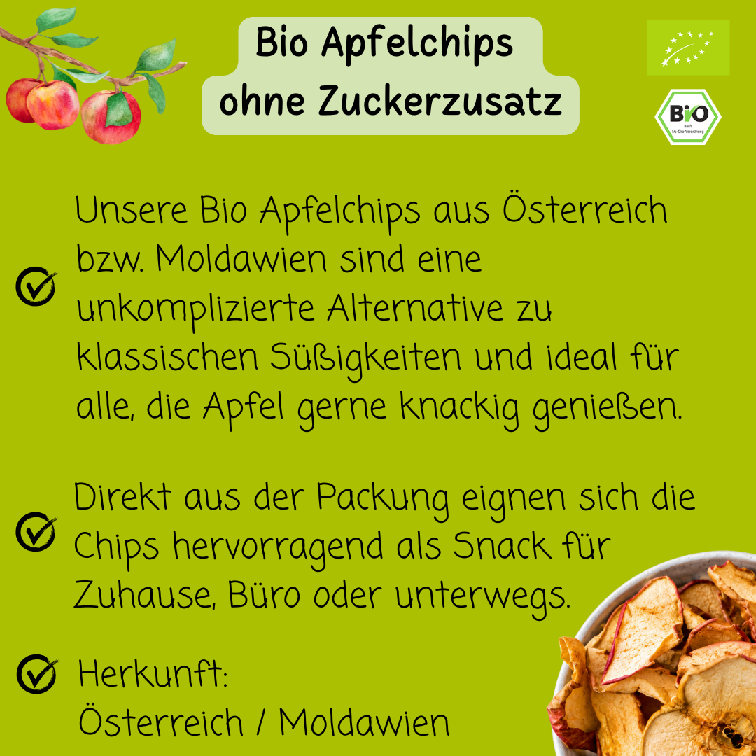 Bio Apfelchips | ohne Zuckerzusatz