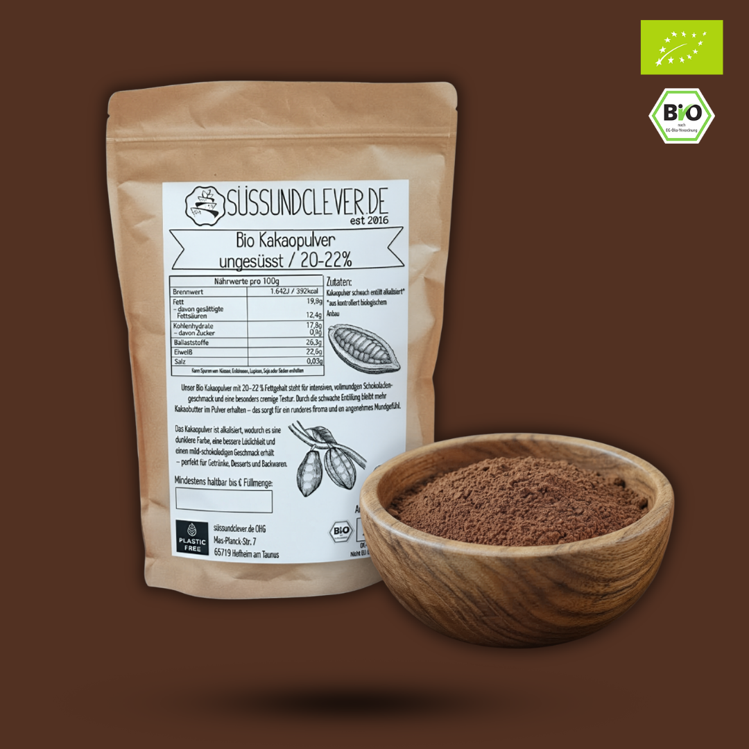 Bio Kakaopulver | ungesüsst & alkalisiert | 20-22%
