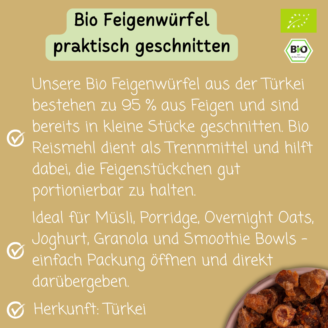 Bio Feigenwürfel | praktisch geschnitten