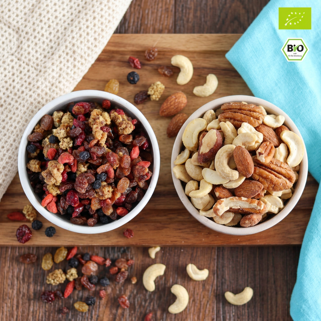 Bio Snack-Duo | Beerenstark + Bruchkernmischung | fruchtig & knackig