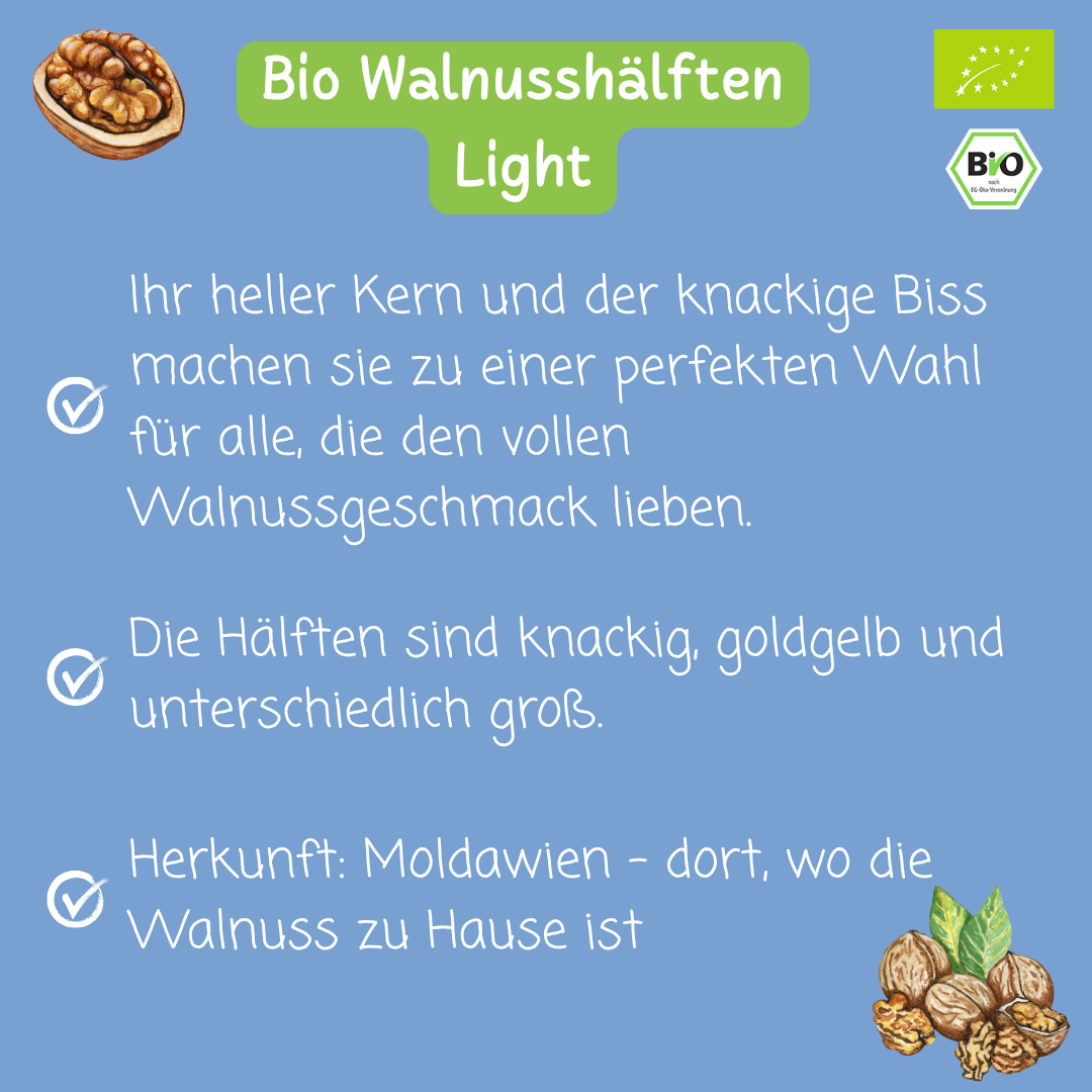 Bio Walnuss | Hälften | Light