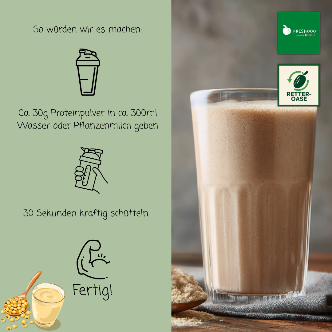 freshooo® Sojaproteinpulver | aus Europa | 66 g Protein