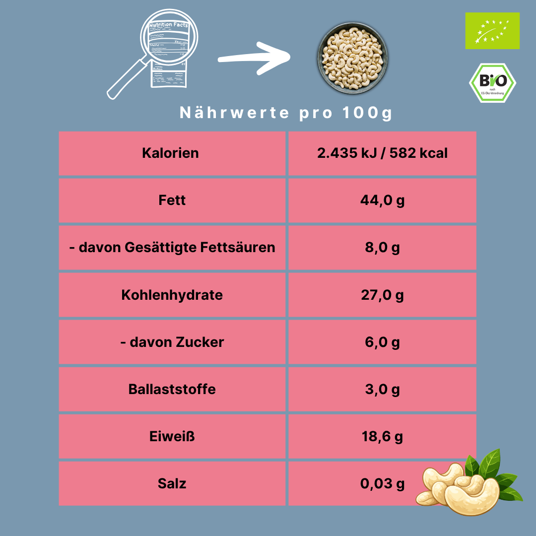Bio Cashews | Cashewkerne | Premium Qualität