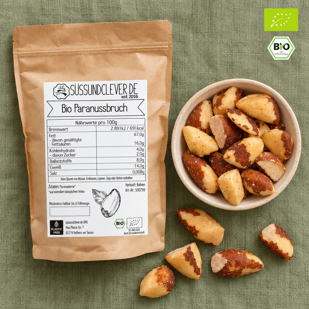 Bio Paranussbruch | Paranusskerne unbehandelt | aus Bolivien