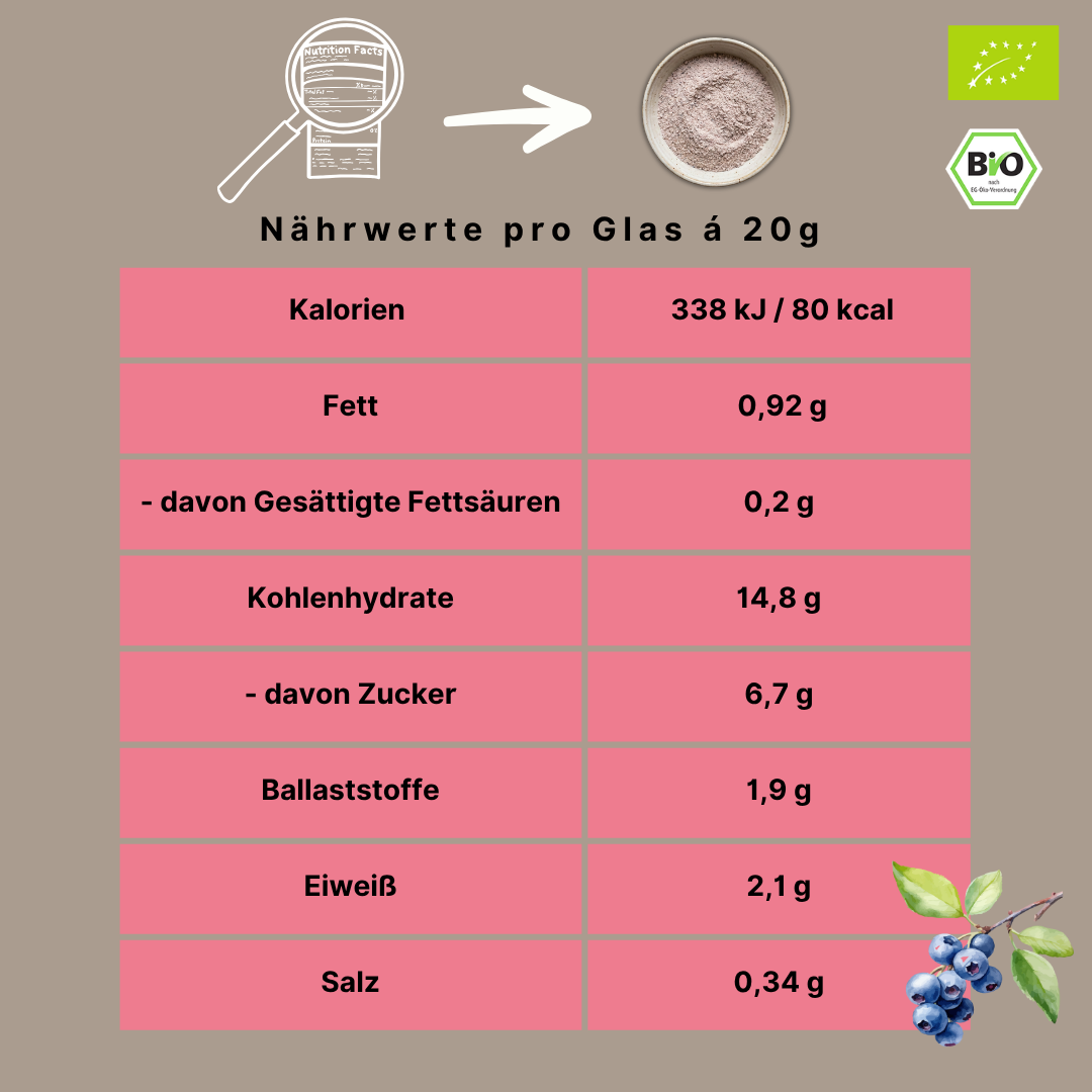 Bio Haferdrinkpulver | Blaubeere mit Dattelsüße | vegan