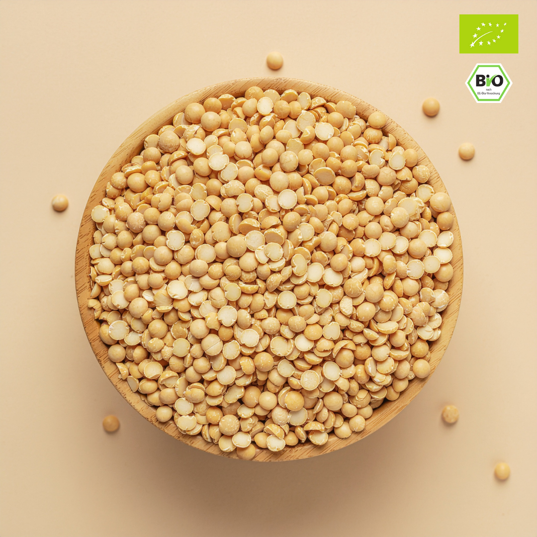 Bio Sojabohnen geschält | ideal für Tofu, Sojamilch, Currys, Bratlinge oder Pürees