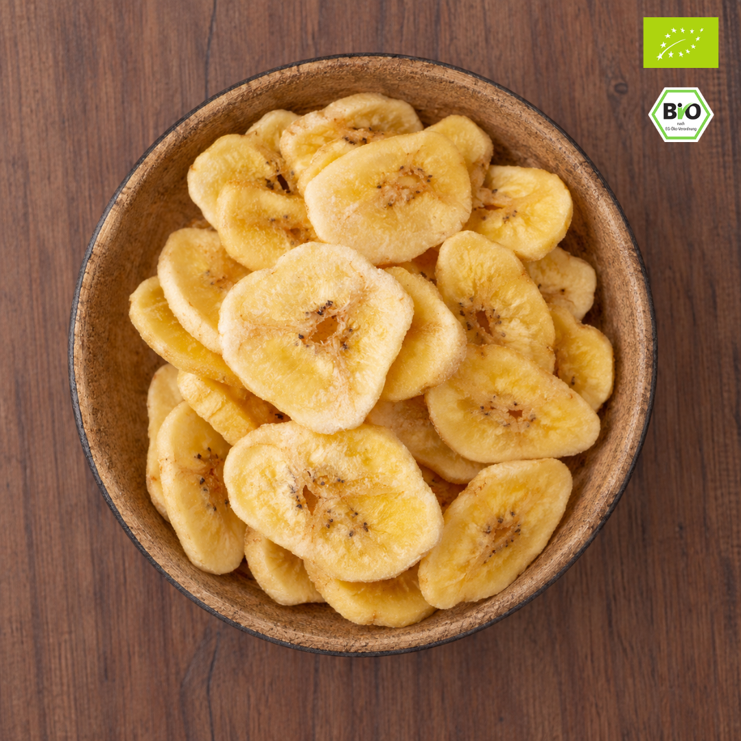 Bio Bananenchips | ungesüßt | mit Kokosöl | knusprig & aromatisch