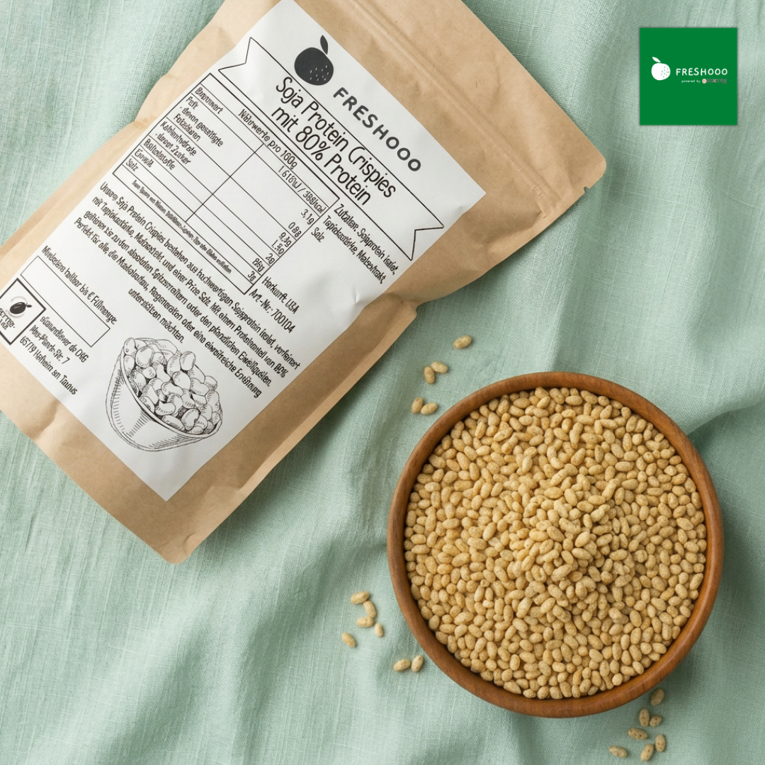 freshooo® Soja Protein Crispies | mit 80% Protein