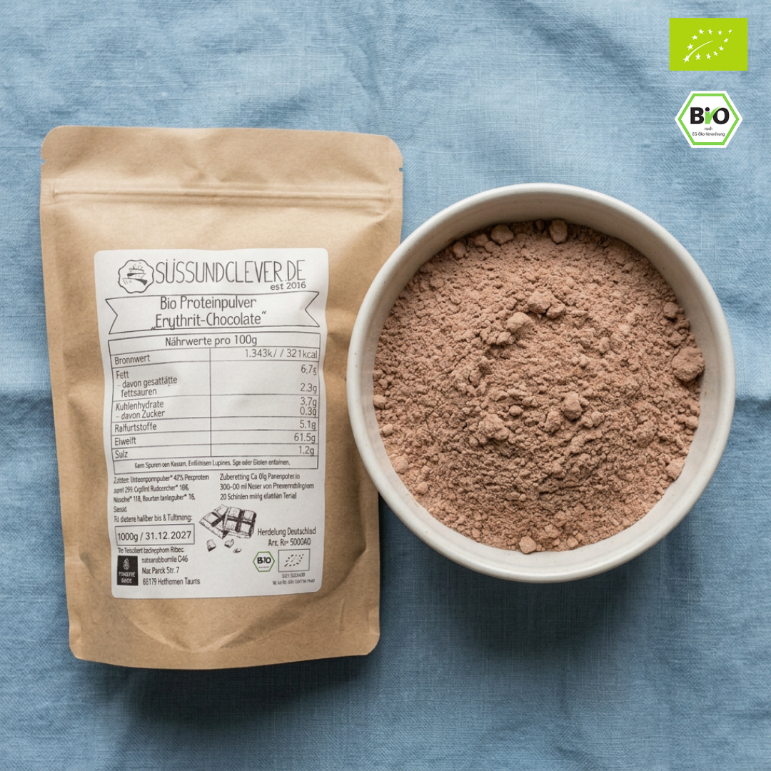 Bio Proteinpulver | "Erythrit-Chocolate" | Vegan & 55% Protein
