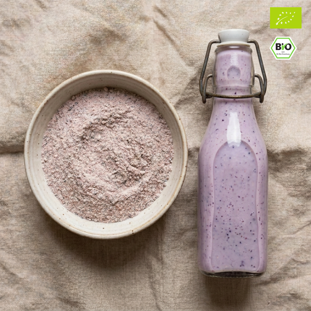 Bio Haferdrinkpulver | Blaubeere mit Dattelsüße | vegan