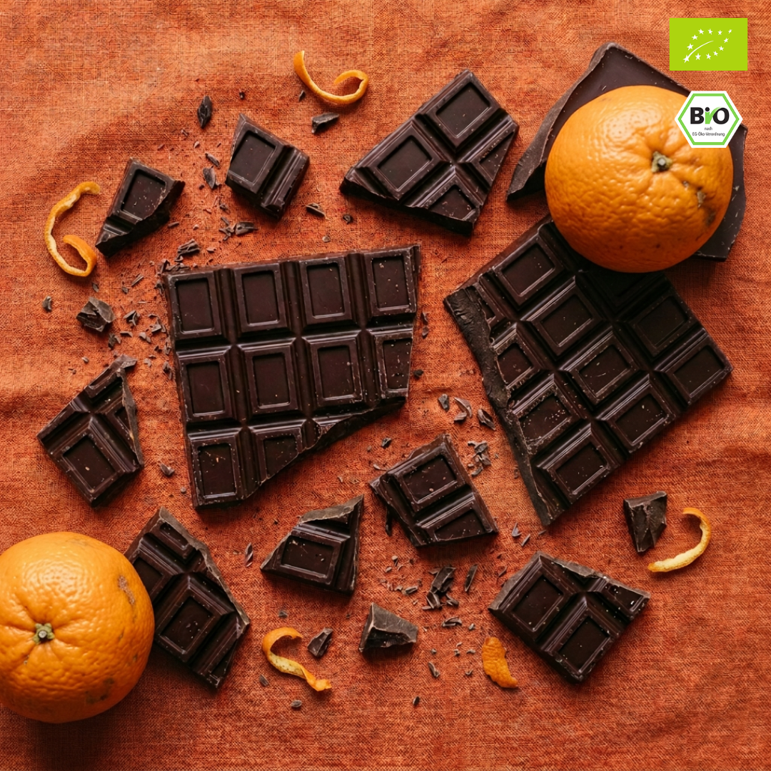 Bio Schokolade | Zartbitter-Orange | mit 70% Kakaoanteil | vegan