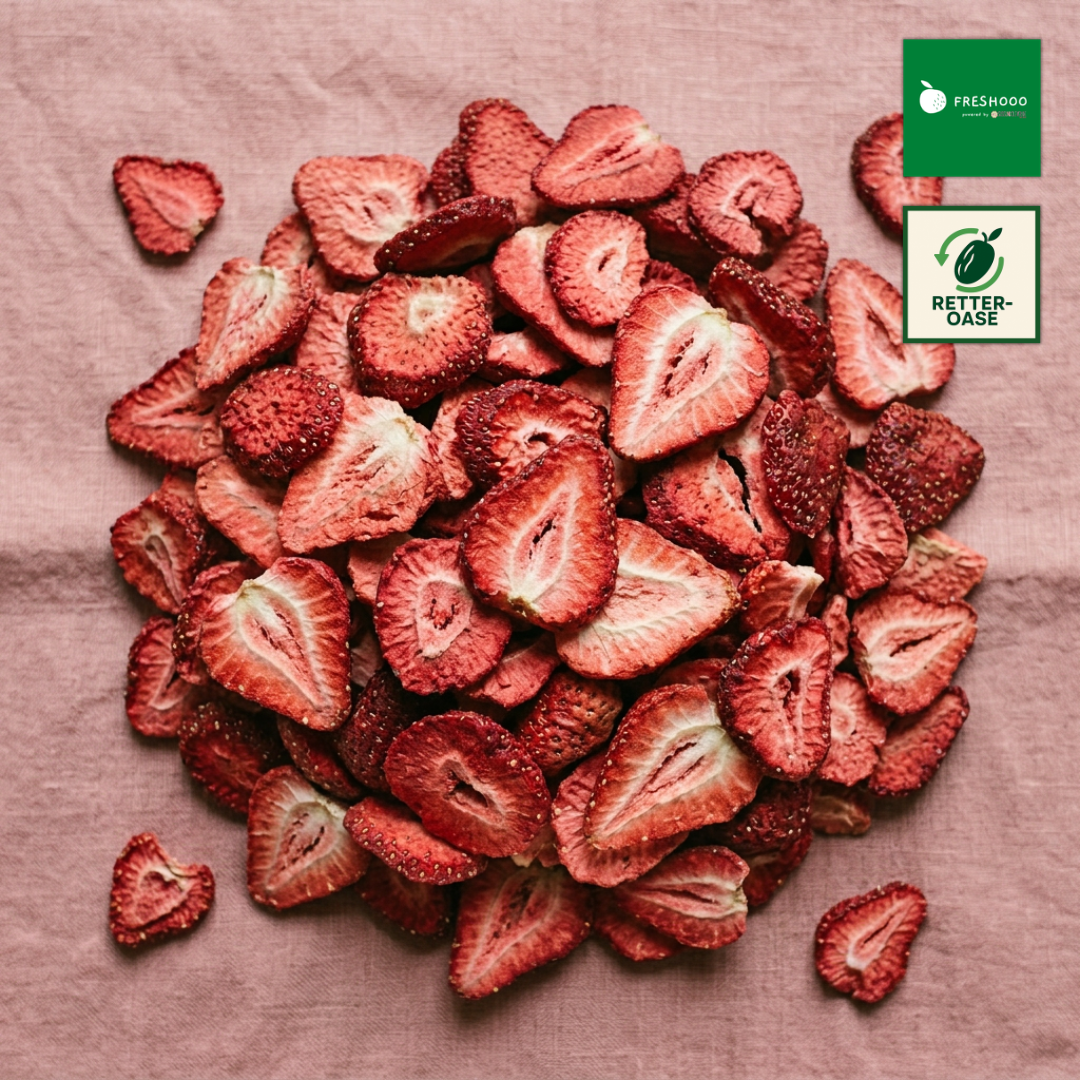 freshooo® Erdbeerscheiben gefriergetrocknet | fein & aromatisch | 100% Erdbeeren