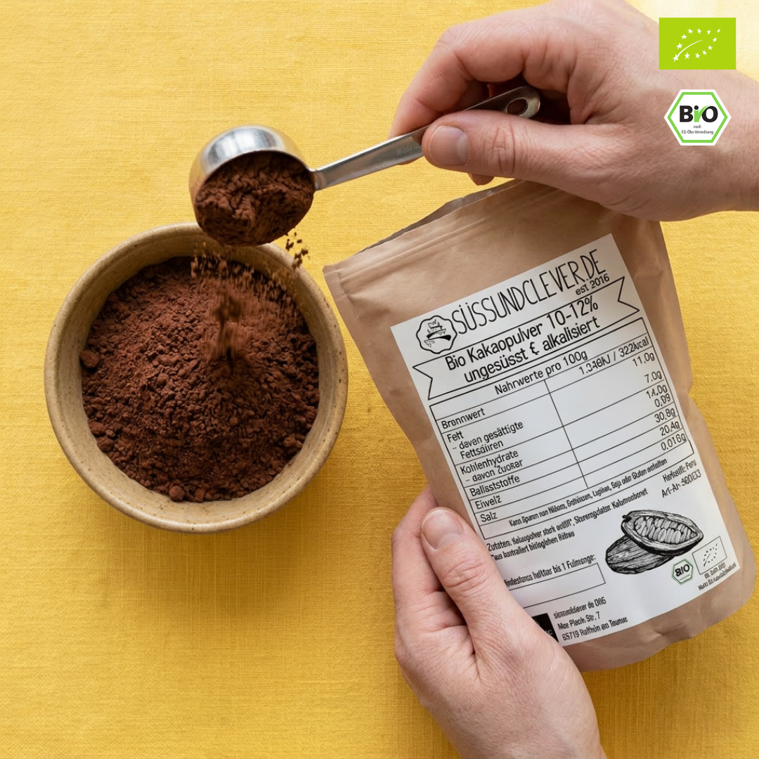 Bio Kakaopulver | ungesüsst & alkalisiert | stark entölt | 10-12%