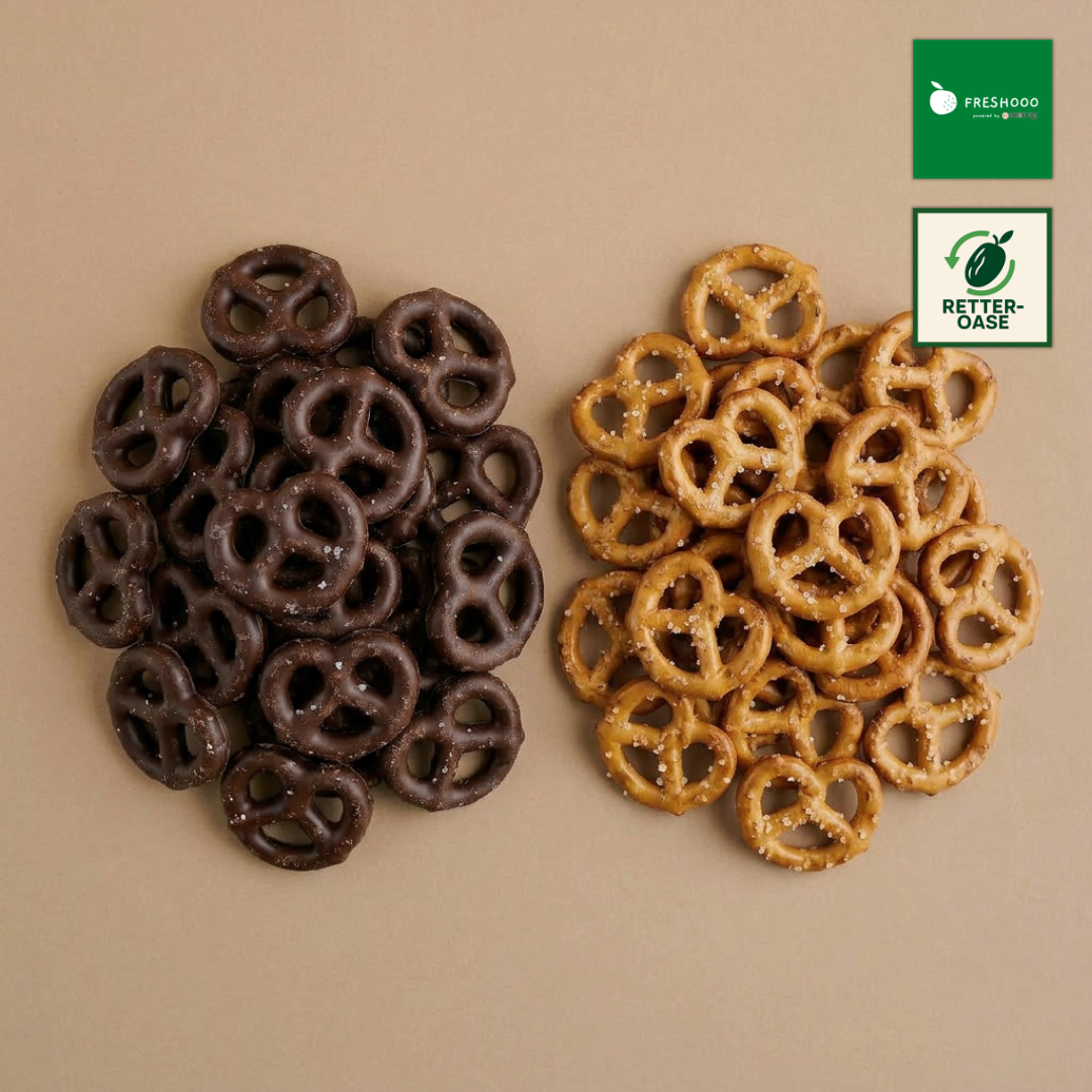 freshooo® Choco Pretzel Crunch | Salzbrezeln in Zartbitterschokolade