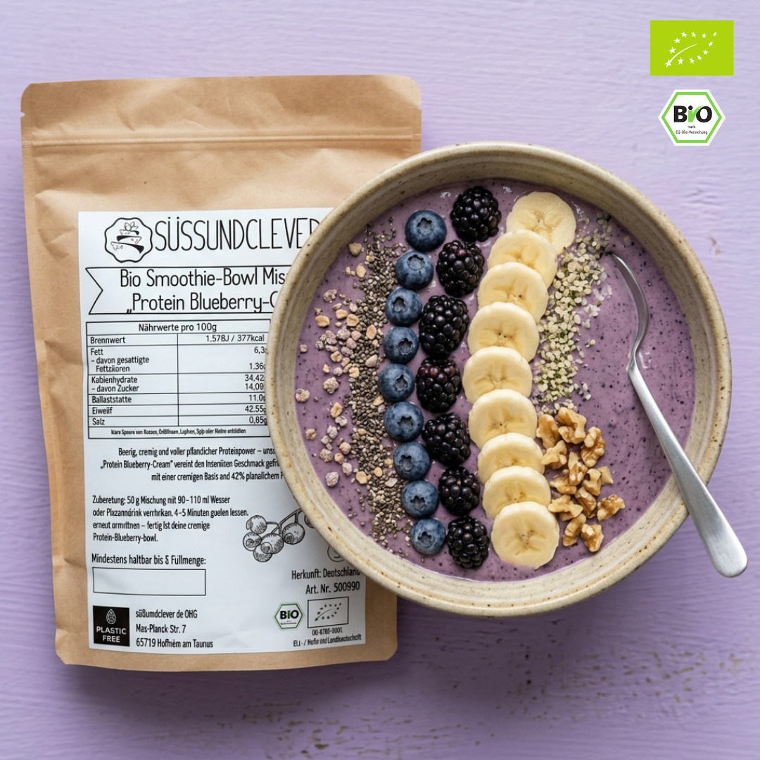 Bio Smoothie Bowl | "Protein Blueberry-Cream" | 42% Protein | Fertigmischung