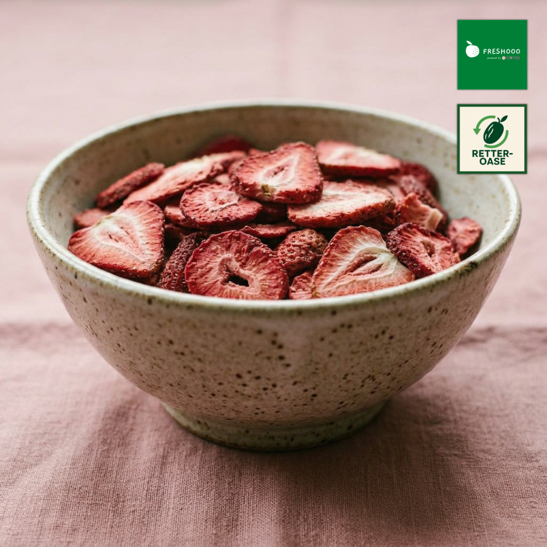 freshooo® Erdbeerscheiben gefriergetrocknet | fein & aromatisch | 100% Erdbeeren