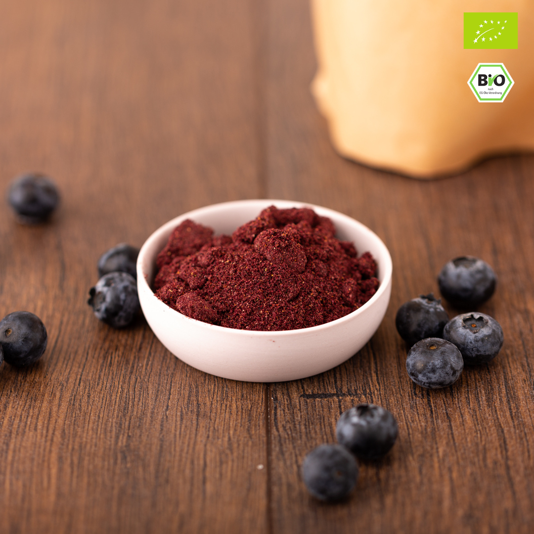 Bio Blaubeerpulver | gefriergetrocknet | 100% Wildblaubeeren
