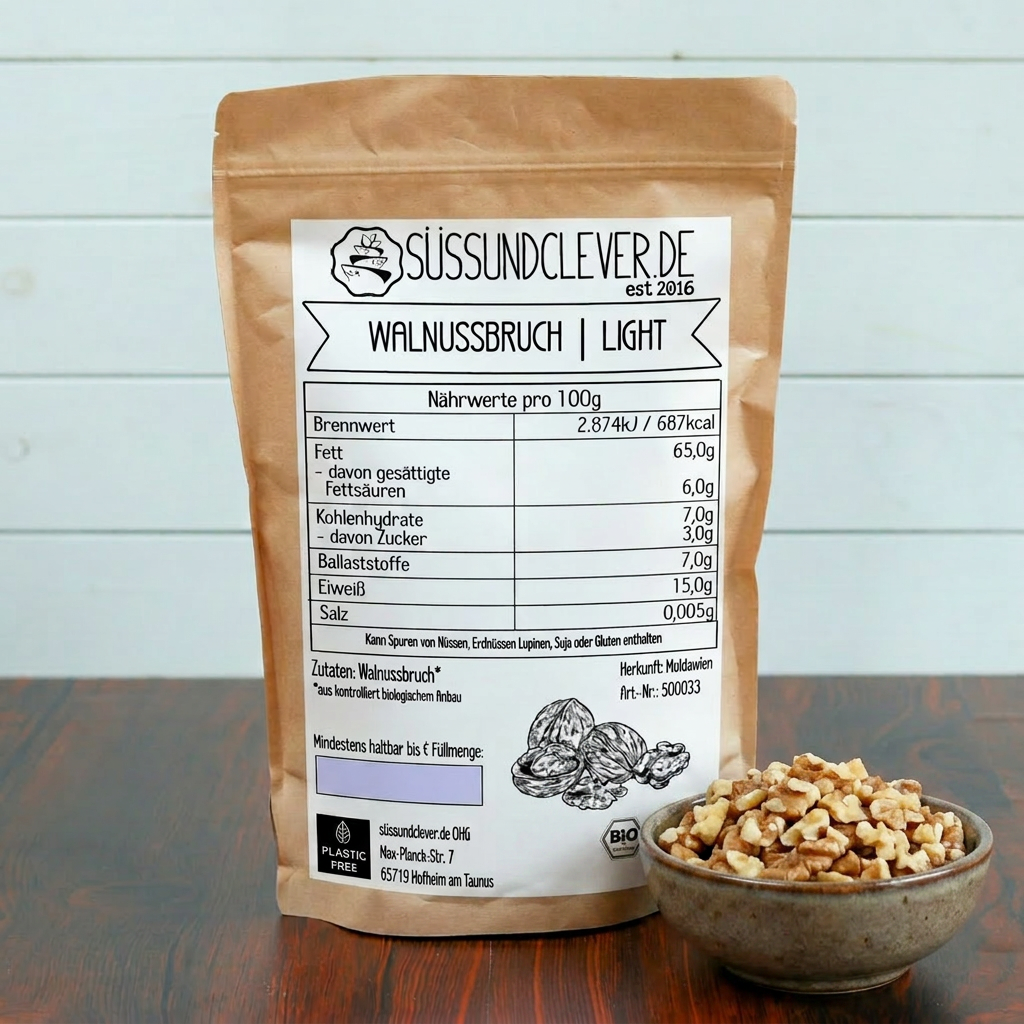 Bio Walnussstücke | Walnussbruch | Light