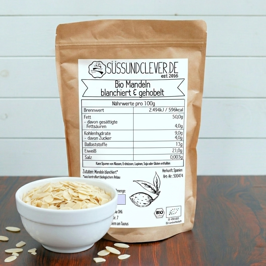Bio Mandeln | blanchiert & gehobelt | Mandelblättchen