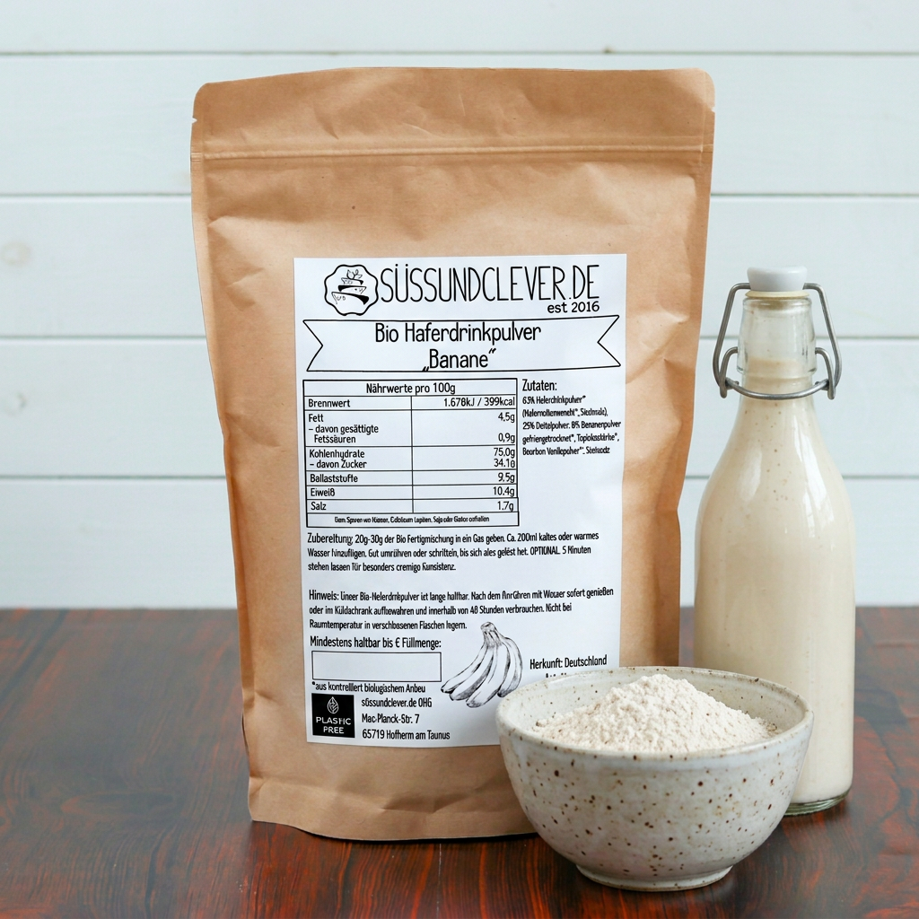 Bio Haferdrinkpulver | Banane mit Dattelsüße | vegan
