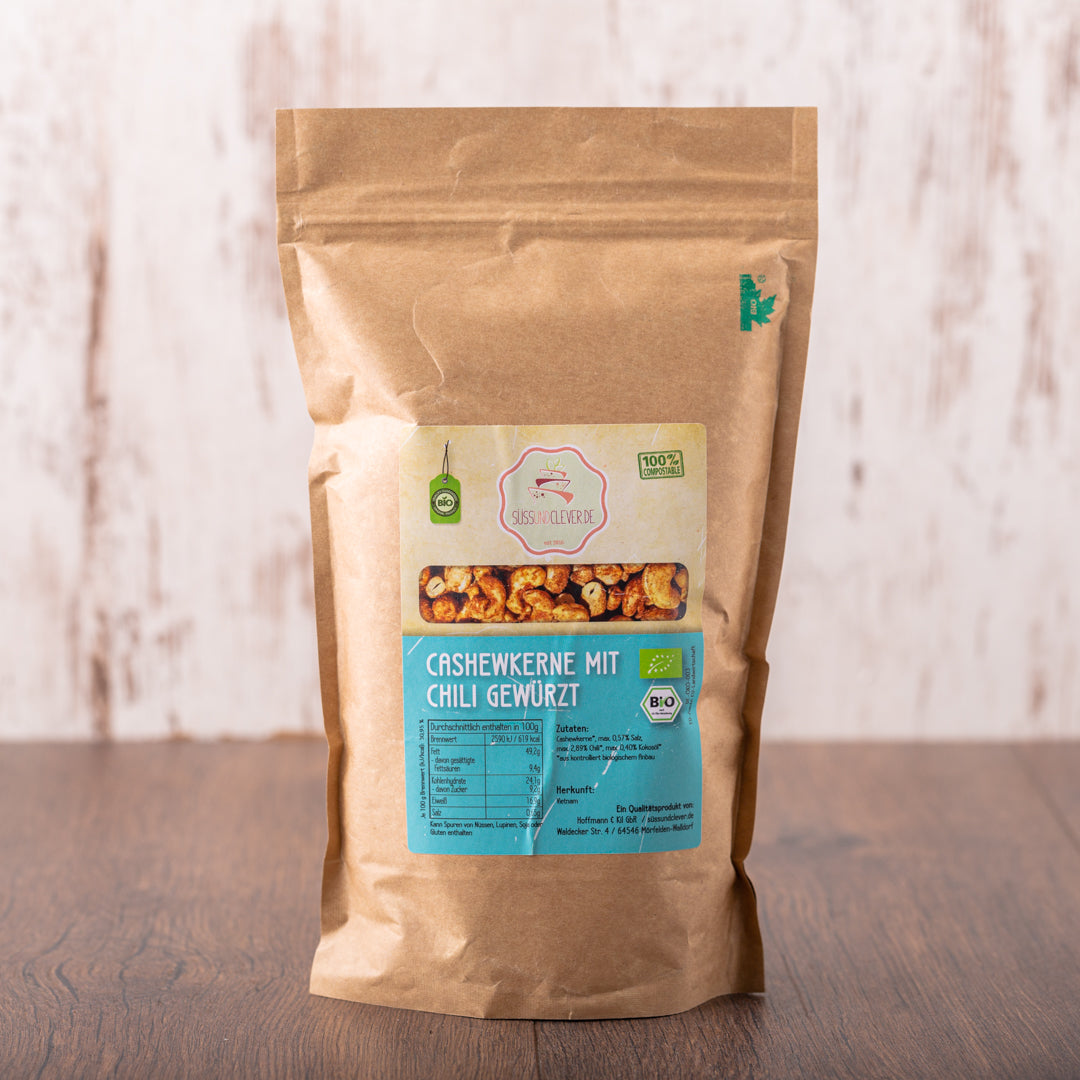 Bio Cashewkerne | geröstet & gesalzen | mit Chili