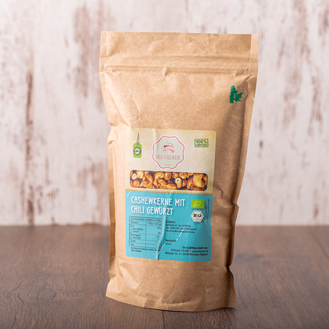 Bio Cashewkerne | geröstet & gesalzen | mit Chili