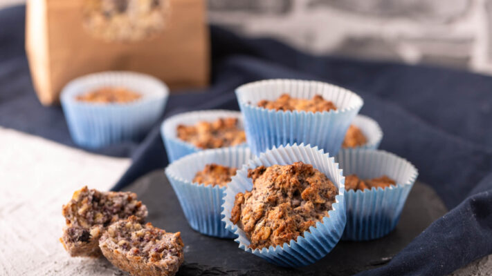 Blaubeer-Müsli Muffins | Zuckerfrei