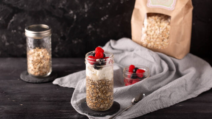 Vier-Flocken Oatmeal | mit Beeren