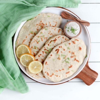 Naan-Brot mit Kamutmehl