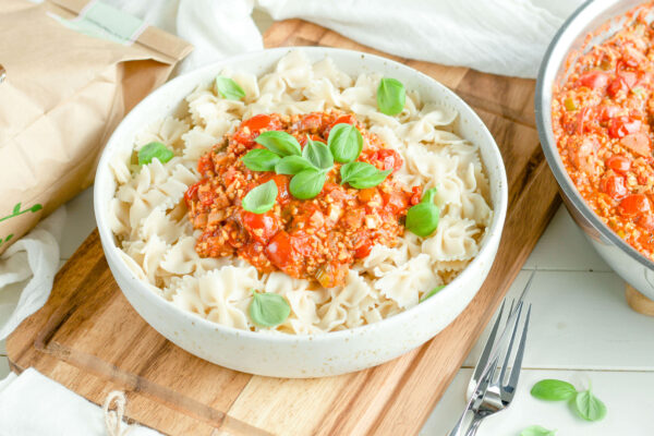 Vegane Bolognese | aus Sojagranulat