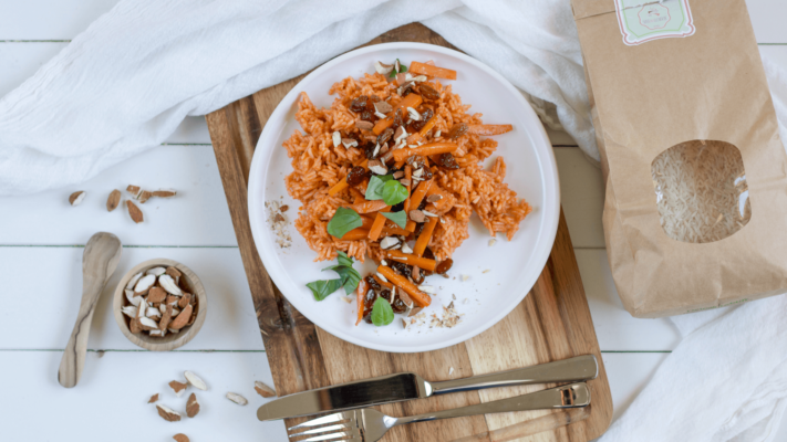 Persischer Reis mit Rosinen | Kabuli Palau | vegan