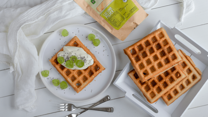 Vegane Superfood Waffeln | mit Lucuma & Hirsemehl