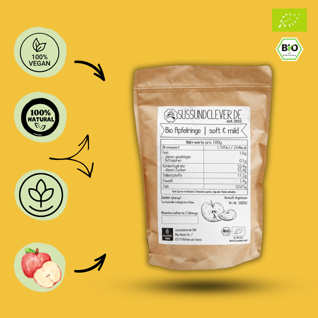 Bio Apfelringe | soft & mild | ungesüsst | aus Argentinien