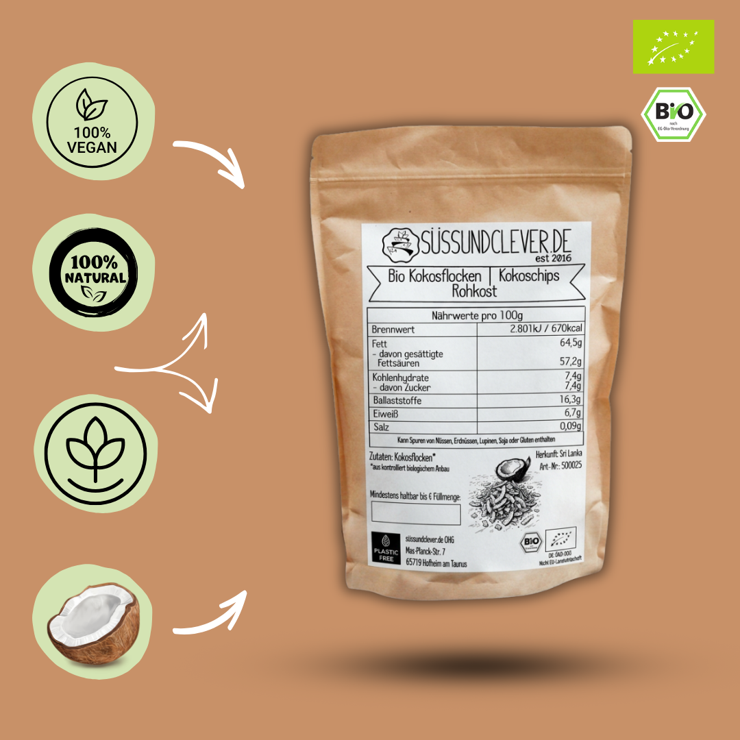 Bio Kokosflocken | Kokoschips | Rohkost