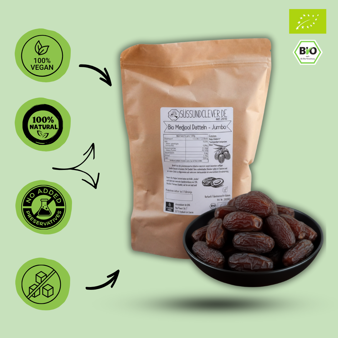 Bio Datteln Medjool | Premium Qualität | weich &amp; saftig | Jumbo XL
