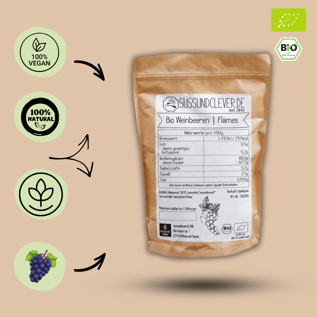 Bio Weinbeeren | Rosinen | Sorte Flames