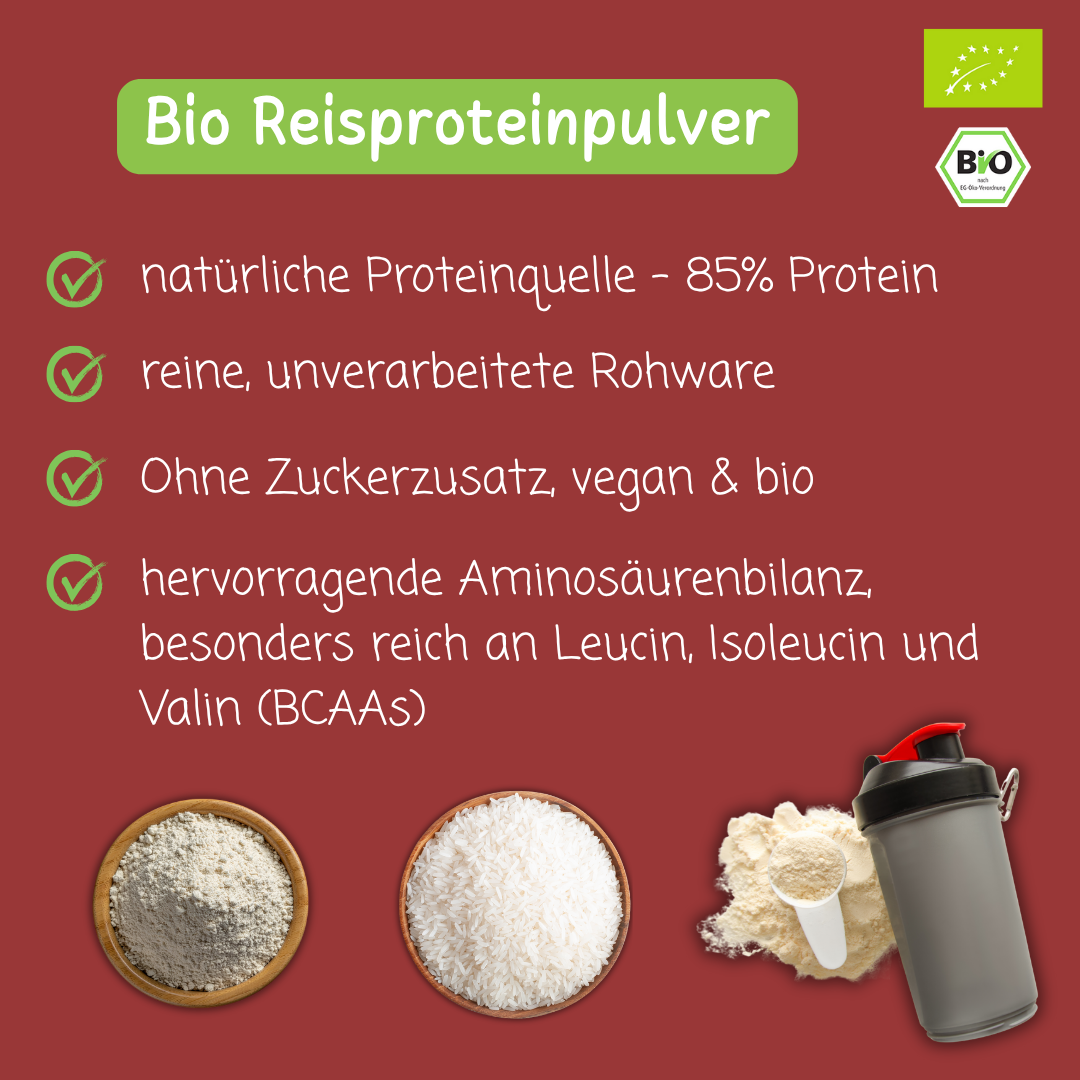 Bio Reisprotein Pulver | Isolat | 85% Protein