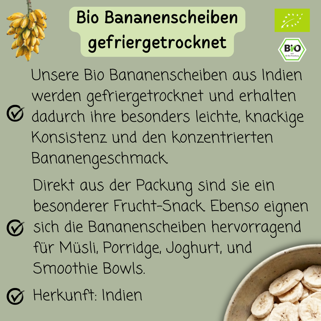 Bio Bananenscheiben | gefriergetrocknet | knusprig & intensiv fruchtig