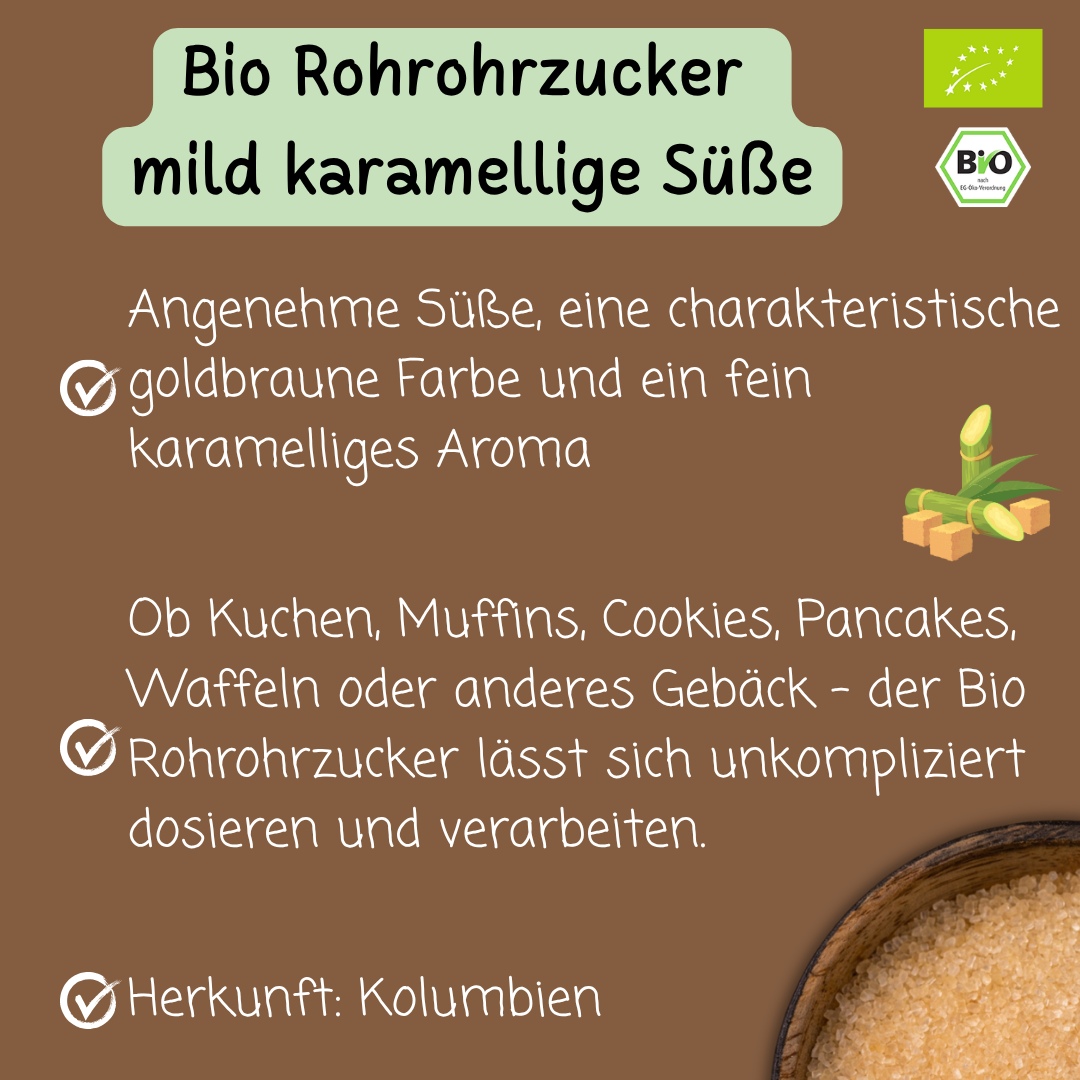 Bio Rohrohrzucker | mild karamellige Süße