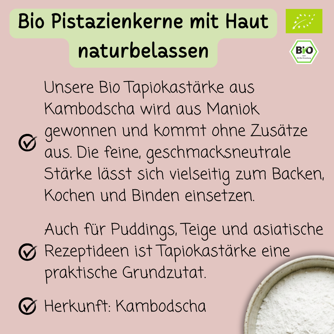 Bio Tapiokastärke | ohne Zusätze | 100 % Tapioka