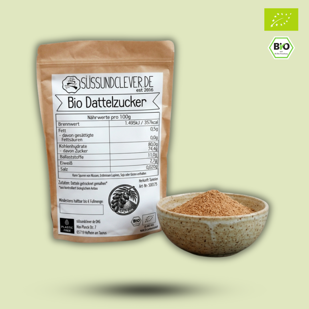 Bio Dattelzucker | Dattelsüße | Dattelpulver | 100% gemahlene Datteln