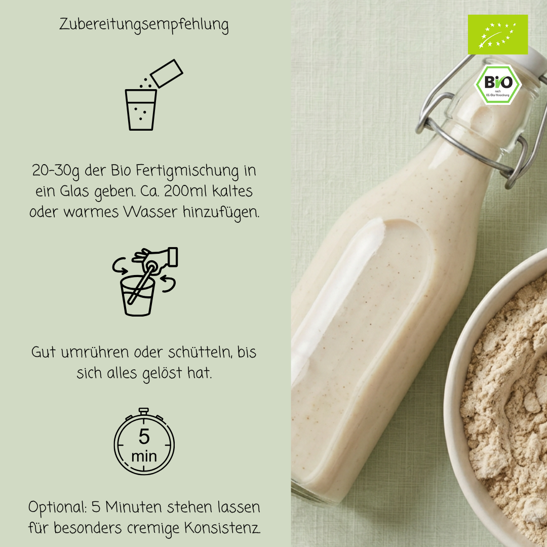 Bio Haferdrinkpulver | Bourbon Vanille mit Dattelsüße | vegan