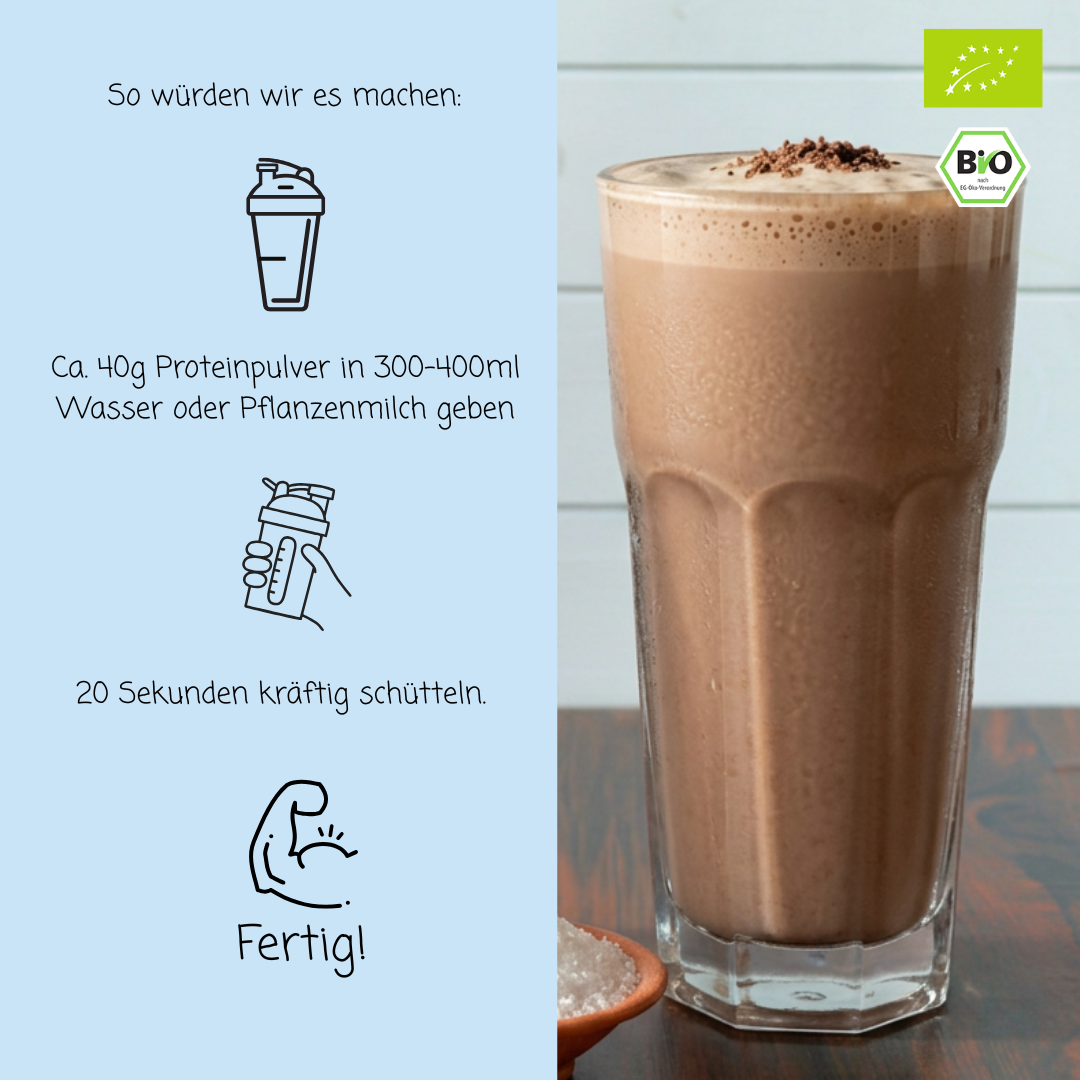 Bio Proteinpulver | "Erythrit-Chocolate" | Vegan & 55% Protein