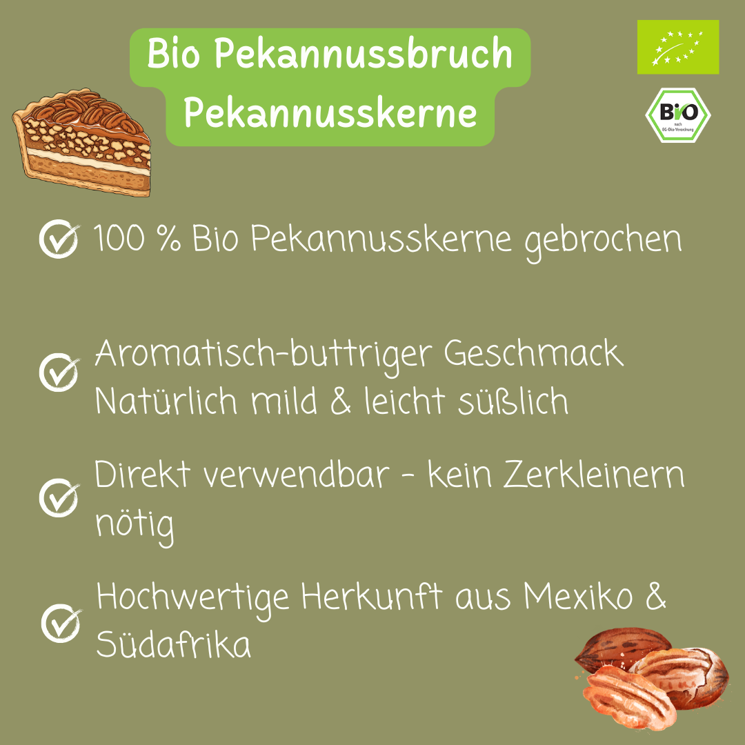 Bio Pekannussbruch | Pekannusskerne | mild & knackig