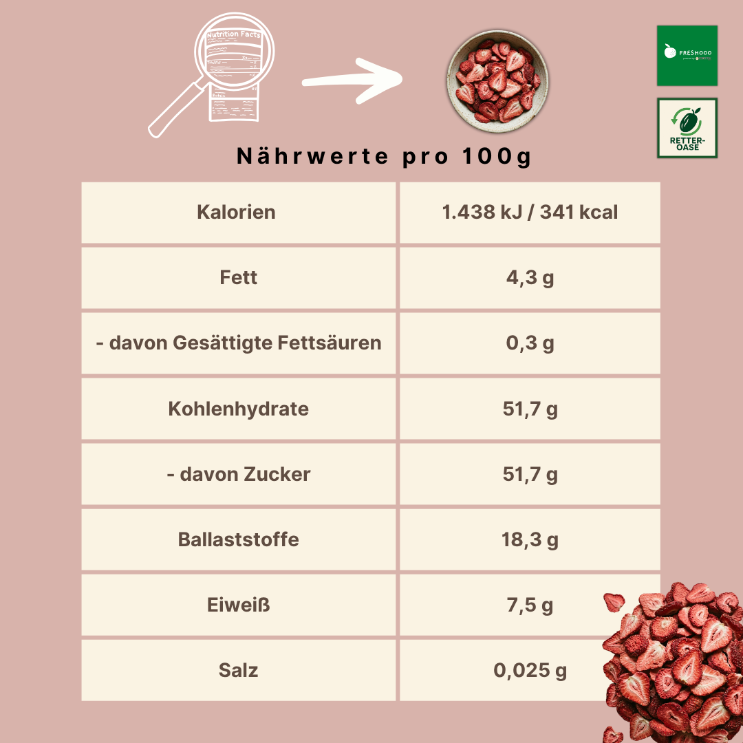 freshooo® Erdbeerscheiben gefriergetrocknet | fein & aromatisch | 100% Erdbeeren