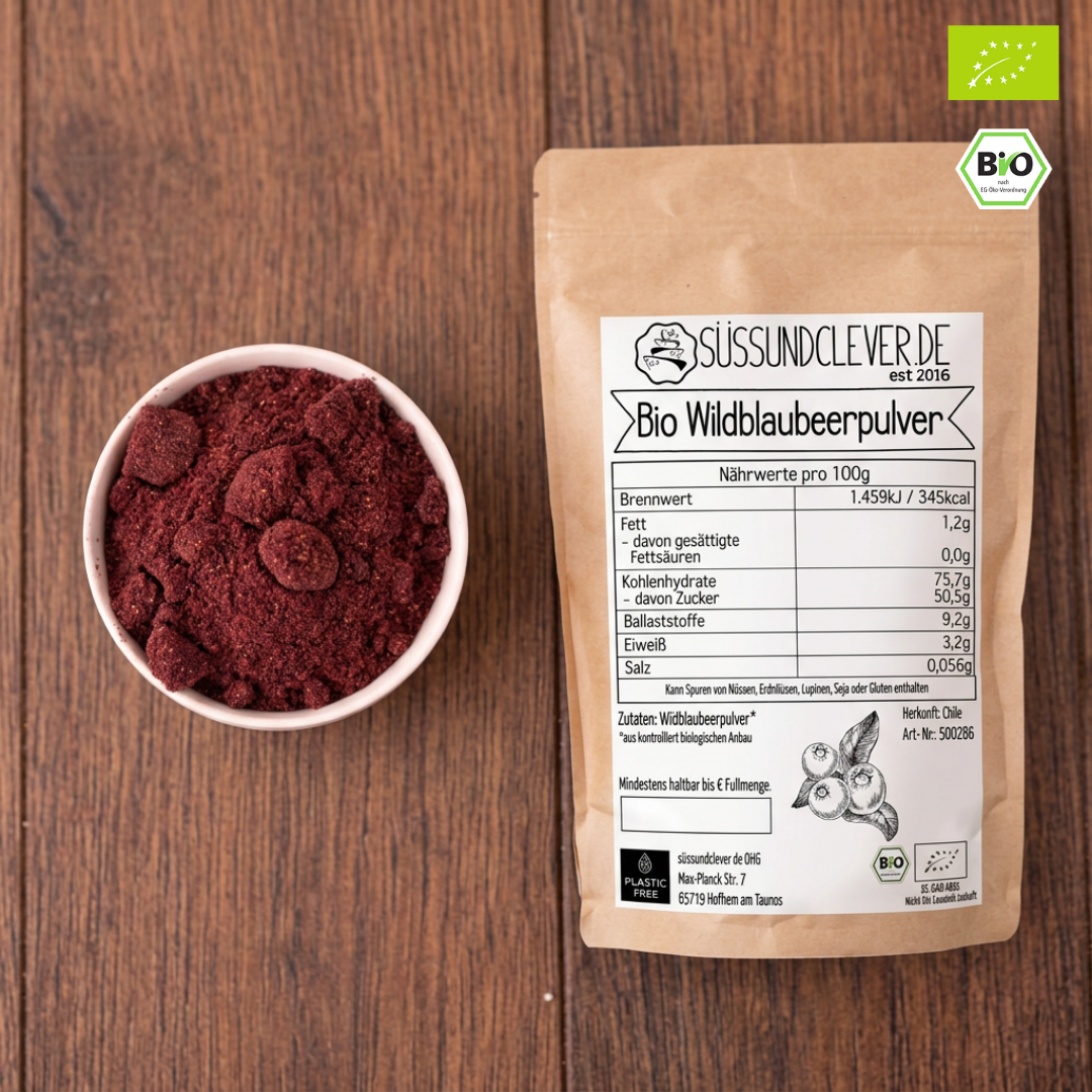 Bio Blaubeerpulver | gefriergetrocknet | 100% Wildblaubeeren